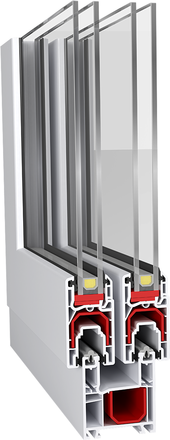 Aluplast Schiebefenster - Upvc Sliding Window Profile (1500x1500), Png Download