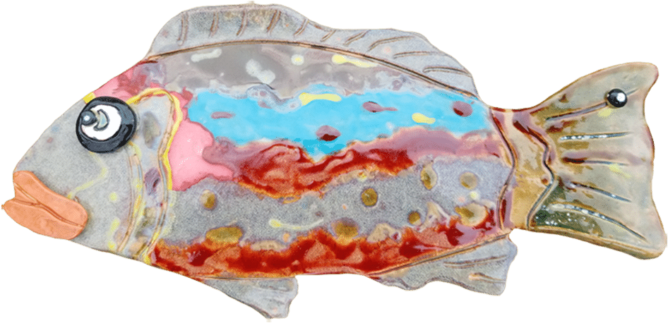 Ceramic Fish Sculpture - Wrasses (1054x1054), Png Download