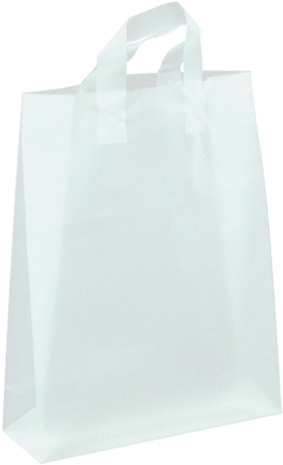 Medium Opaque Plastic Bags With Strip Handles - Tote Bag (600x600), Png Download