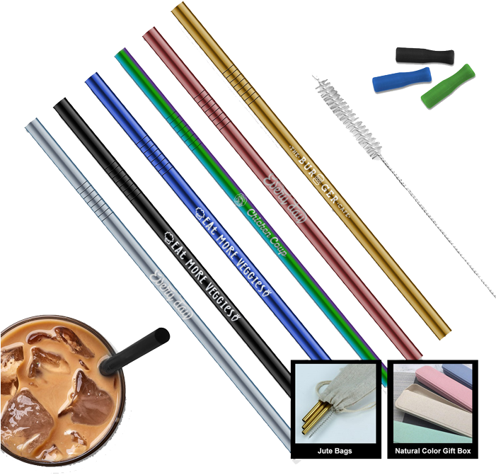 Stainless Steel Straws (700x700), Png Download