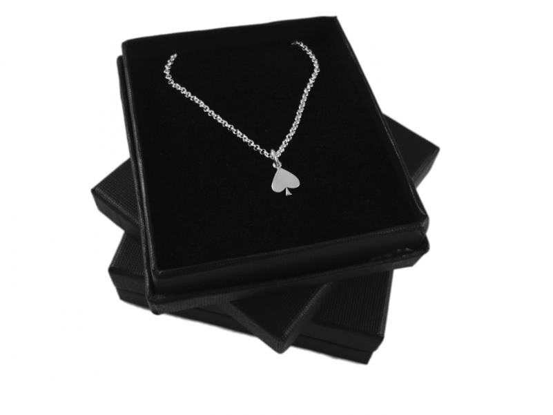 Ace Of Spades Silver Necklace 10587 021 - Pendant (800x800), Png Download