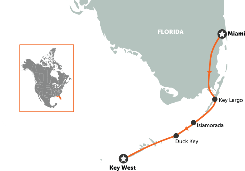 The Overseas Highway - Map (900x600), Png Download