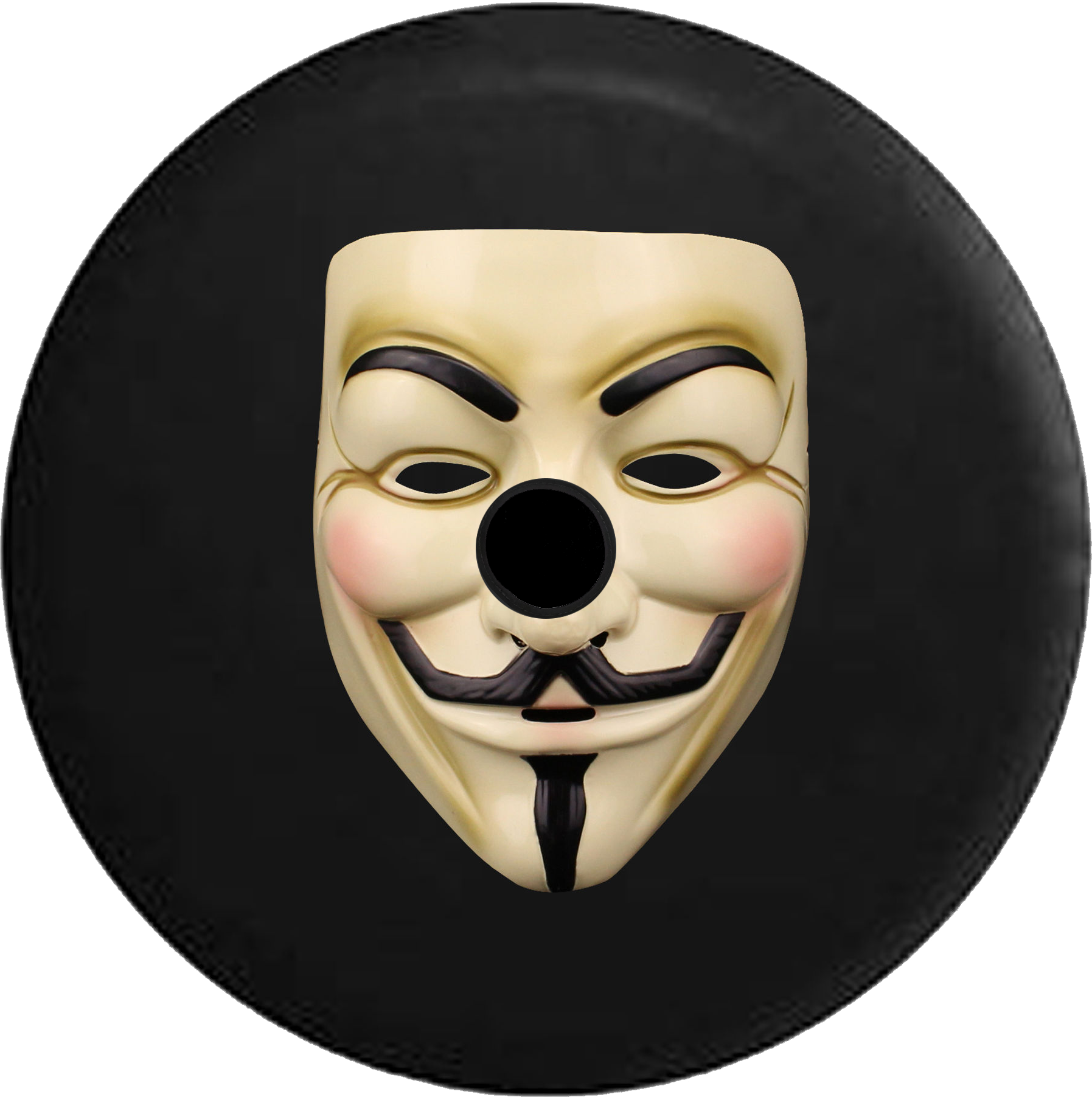 Jeep Wrangler Jl Backup Camera Anonymous Mask Guy Fawkes - Face Mask (1795x1803), Png Download