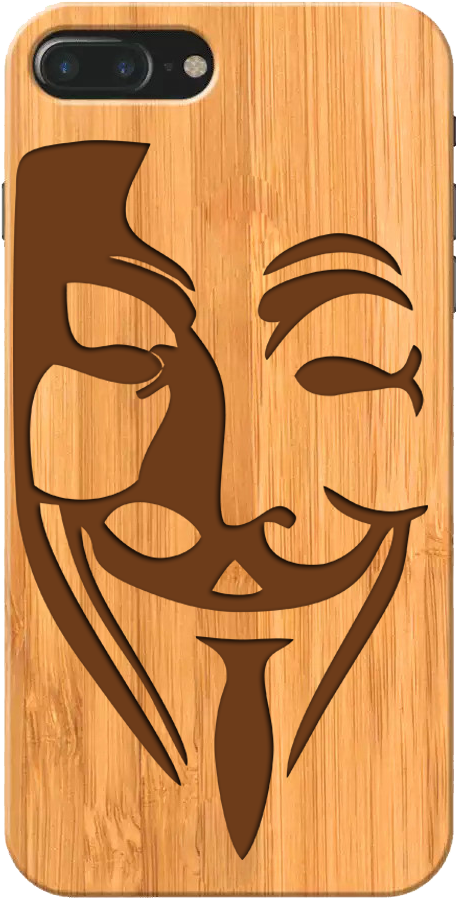 Anonymous Wooden Phone Case - Mobile Phone Case (900x900), Png Download