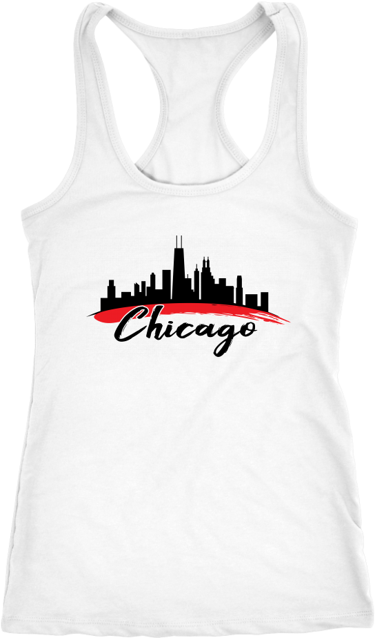 Load Image Into Gallery Viewer, Chicago Skyline - Active Tank (1024x1024), Png Download