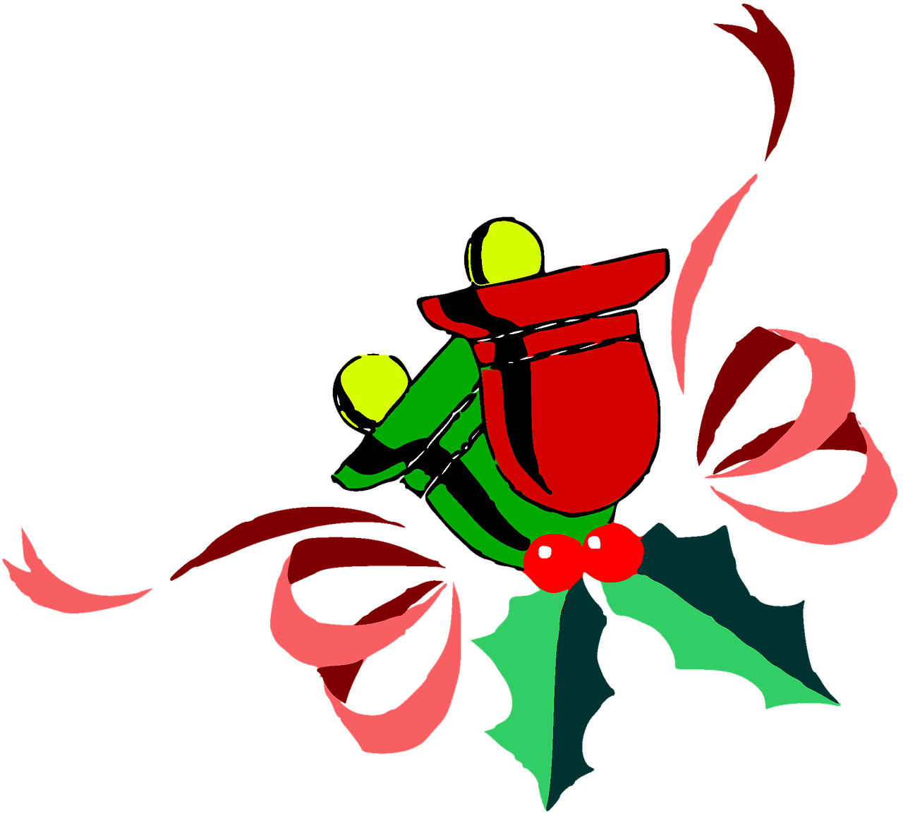 Christmas The Bells Of Christmas Holly - Christmas (1280x1153), Png Download