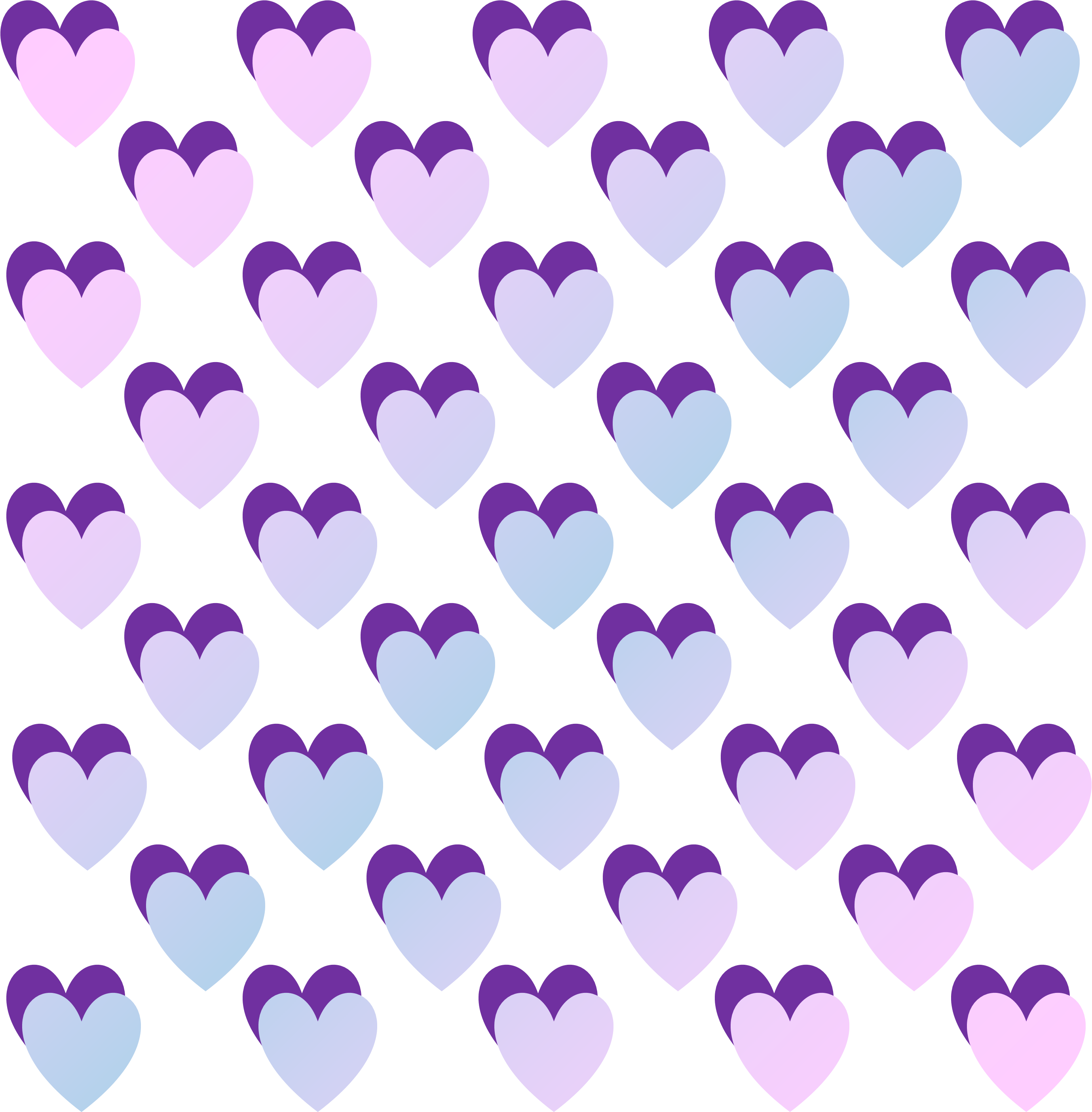 Hearts Love Pastel Pink Blue 823202 - Heart (2759x2810), Png Download