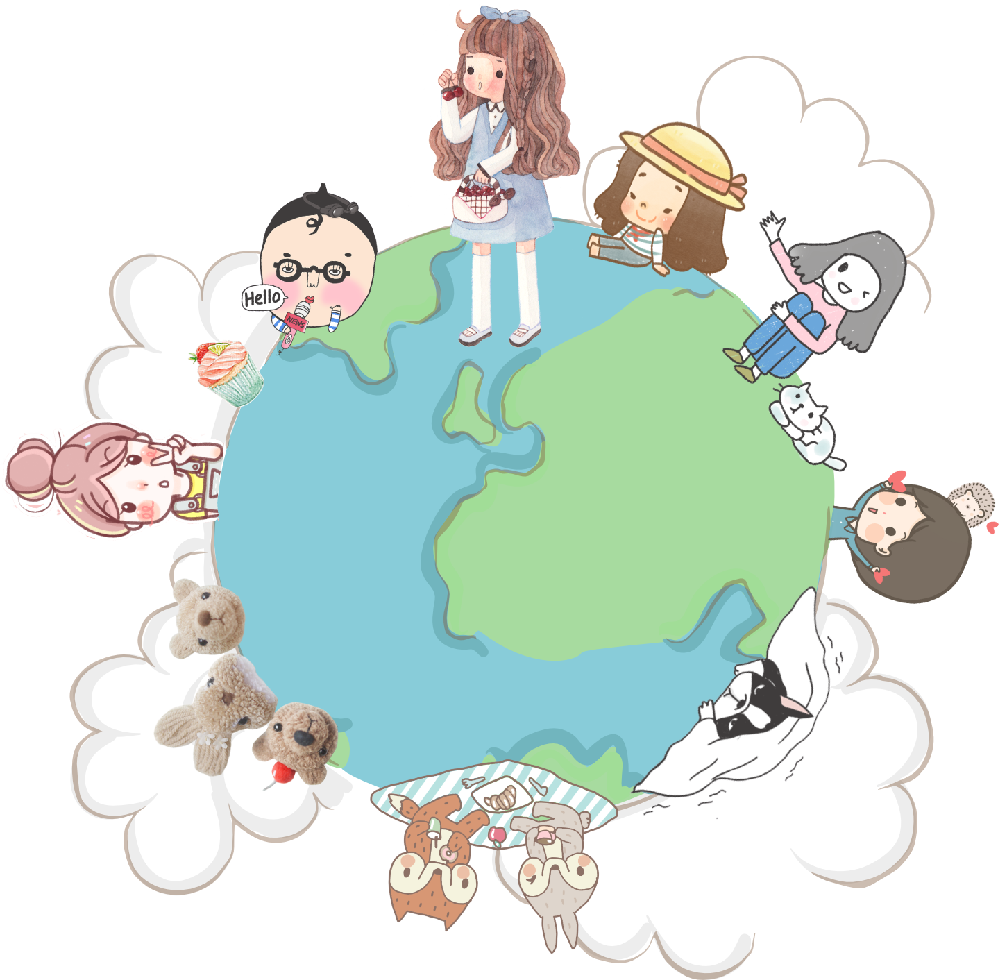 Show Your Character And Your Arts For The Whole World - Pastel World Png (1451x1412), Png Download