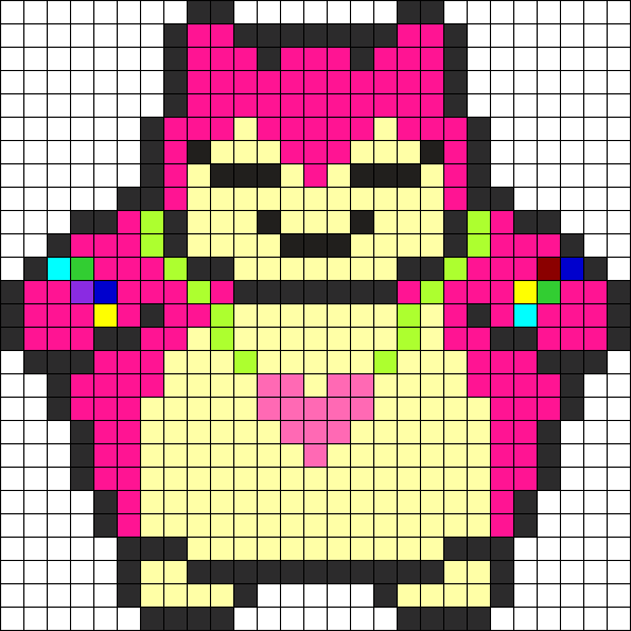 Ms Raver Snorlax Perler Bead Pattern / Bead Sprite - Storyshift Napstablook (568x568), Png Download
