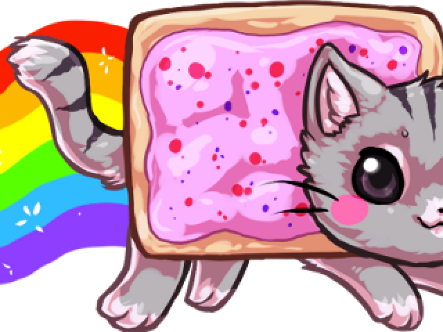 Nyan Cat Clipart Niyan - Nyan Cat Kawaii (640x480), Png Download