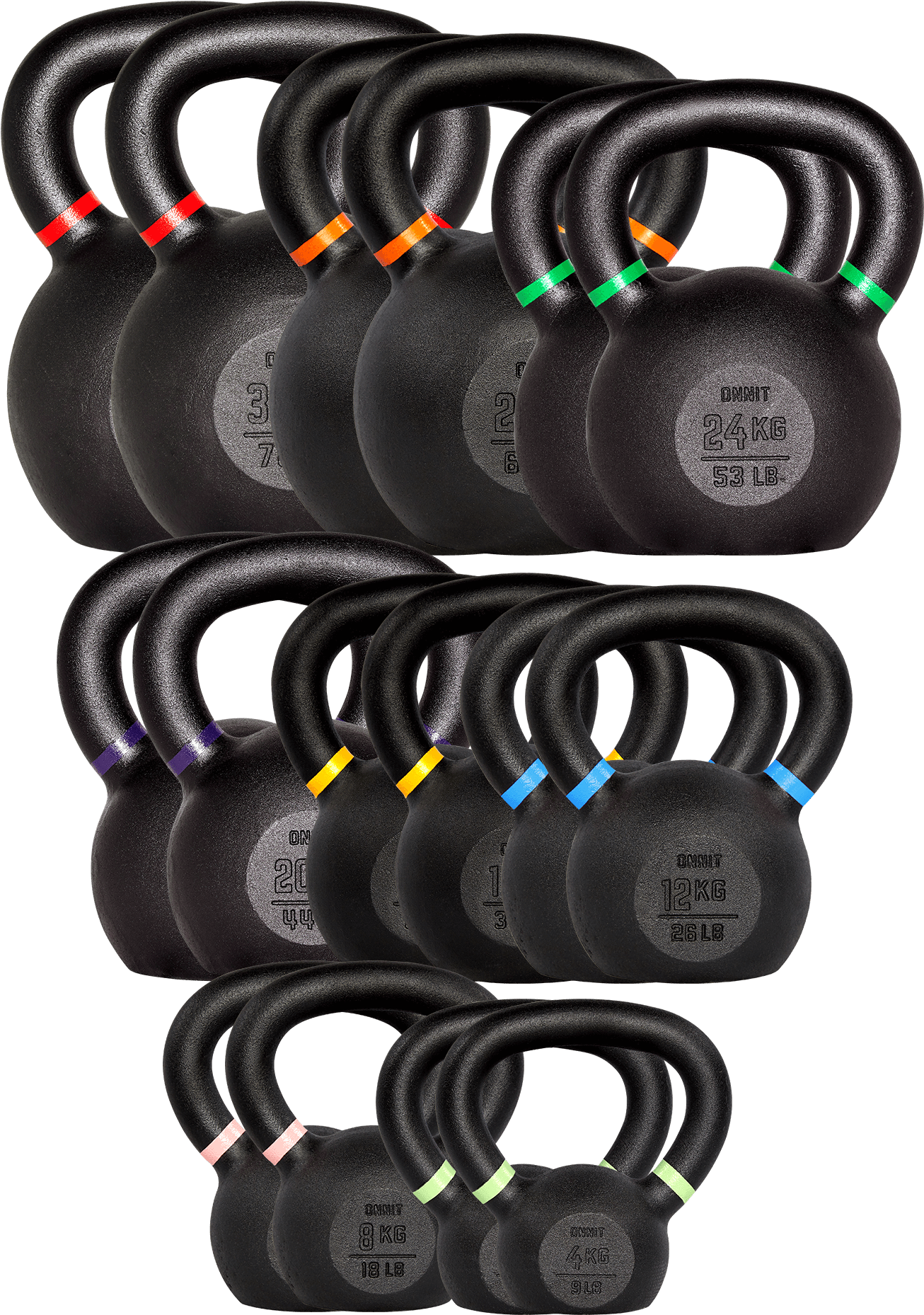 Double Complete Kettlebell Package - Weight Training (1470x2000), Png Download