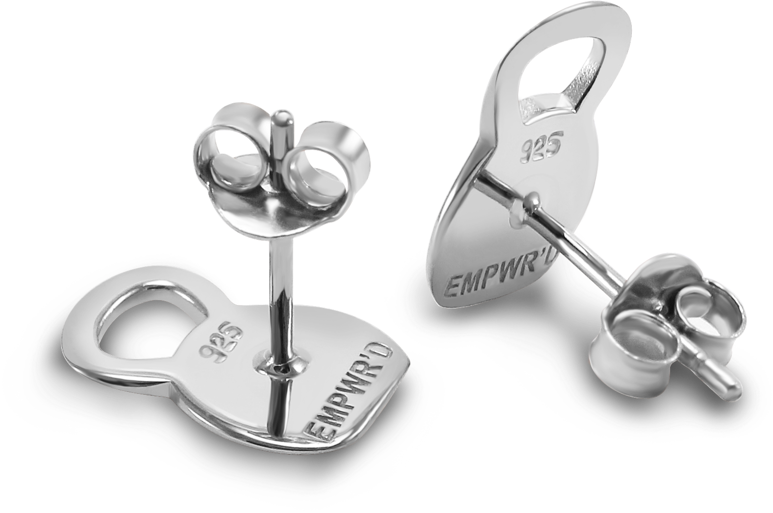 Kettlebell Stud Earrings - Earrings (1915x1915), Png Download