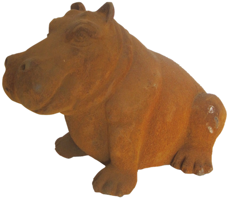 G020 Cast Iron Small Hippo - Hippopotamus (576x768), Png Download