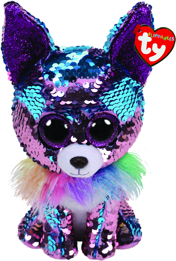 Yappy The Purple Chihuahua Medium Flippable - Beanie Boo Limited Edition (617x900), Png Download