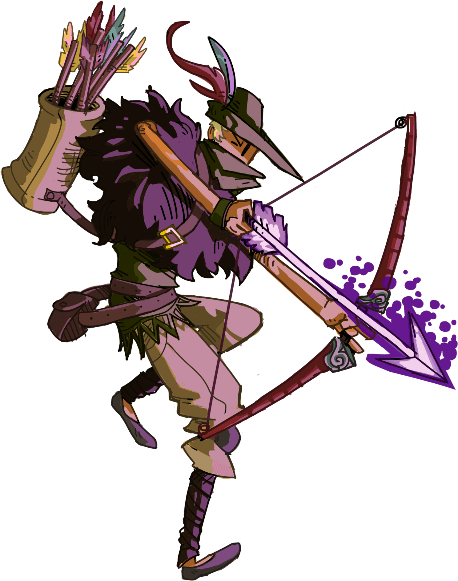 Archer - Wynncraft Class Archer (1661x2339), Png Download