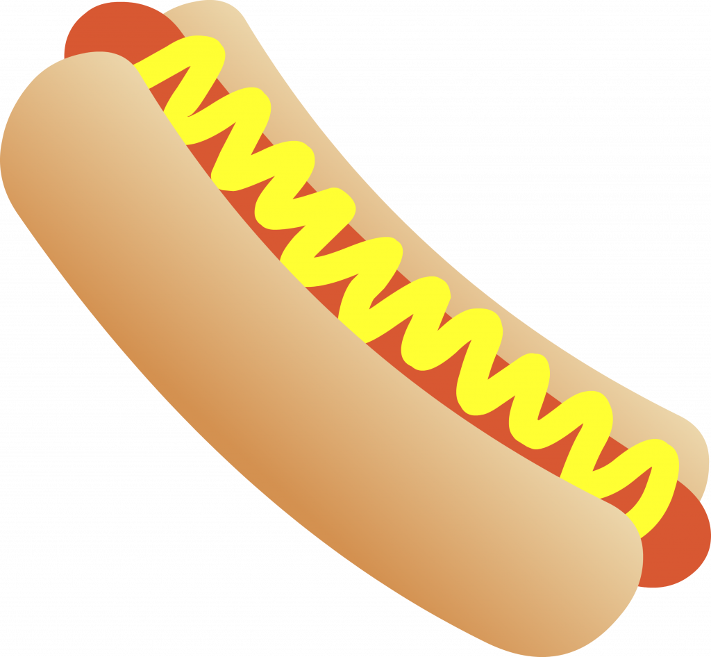 Hd Hot Dog Hotdog Vector Clipart Library - 4th Of July Hot Dog Clip Art (1024x946), Png Download