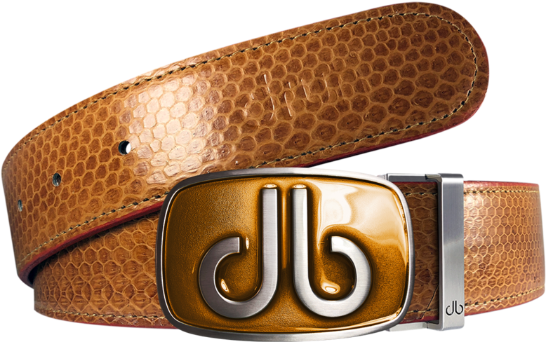Brown Snakeskin Leather Belt With Buckle - Belt (800x600), Png Download