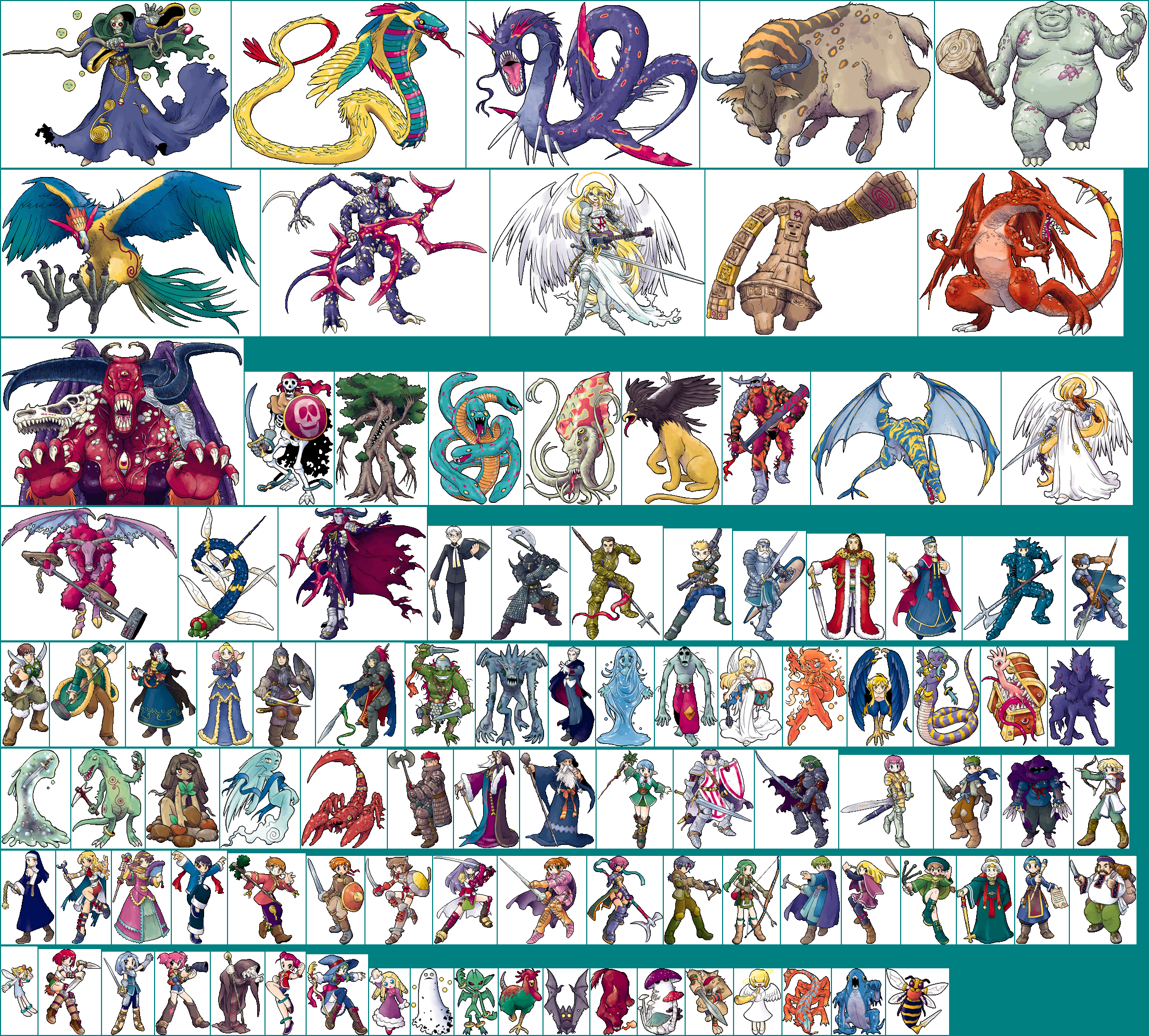 Click For Full Sized Image Battle Sprites - Rpg Maker Xp (2207x1990), Png Download