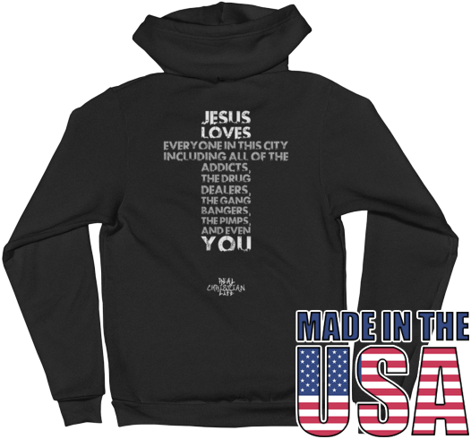 Jesus Loves You Hoodie Made In The Usa - Sweatshirt (600x600), Png Download