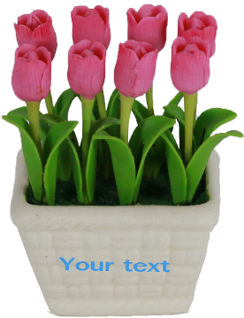 Artificial White Basket Tulip - Lady Tulip (600x600), Png Download