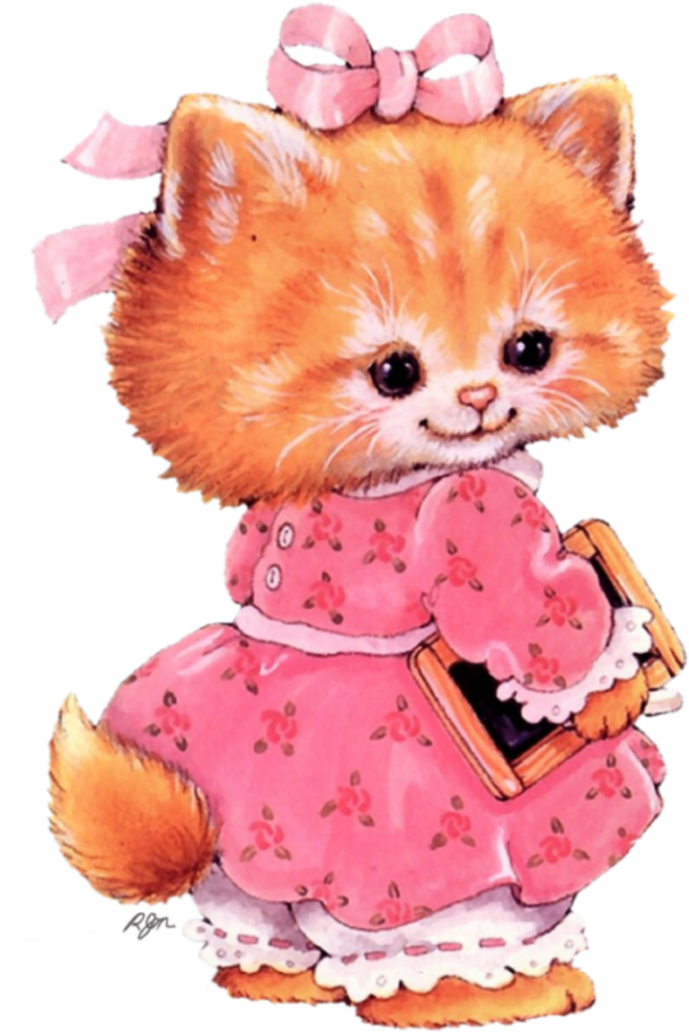 Schoolgirl Kitten 0504 Ded - Gif (800x1169), Png Download