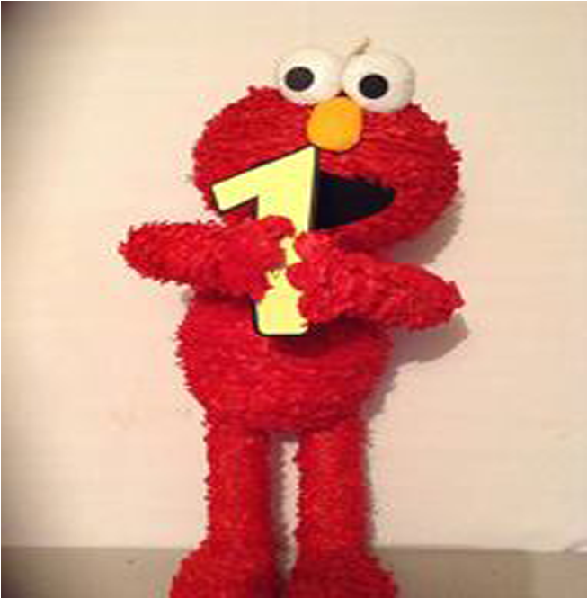 Elmo First Birthday Pinata In Houston Texas - Cardinal (1000x750), Png Download