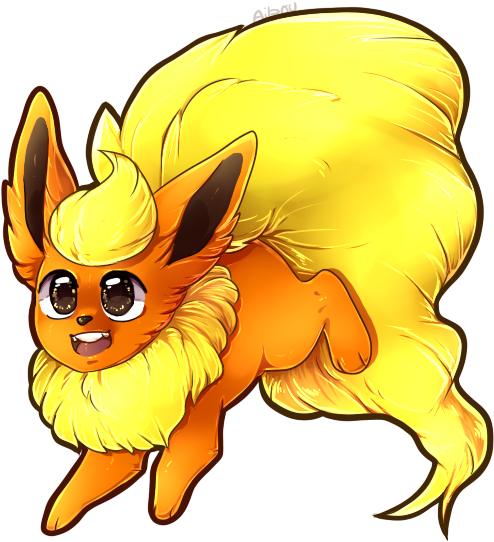 Flareon~ - Cartoon (600x600), Png Download