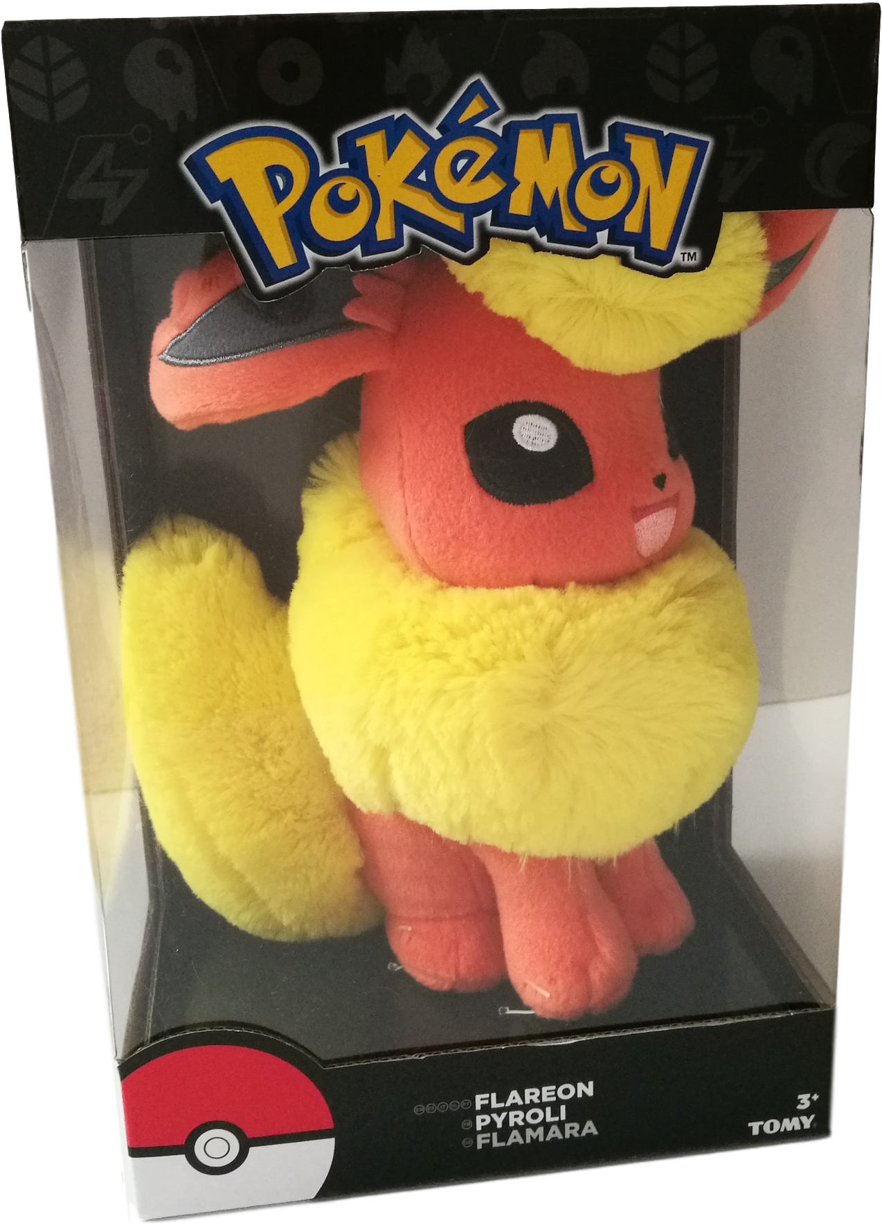 Flareon Plush In Box (1774x2191), Png Download
