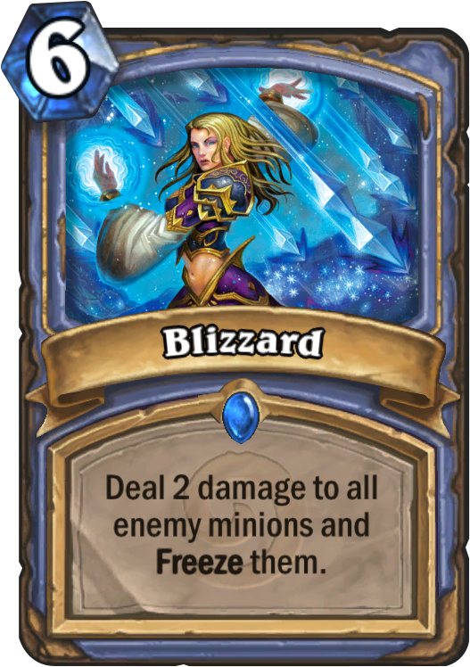Blizzard Card - Hearthstone Blizzard Spell (567x811), Png Download