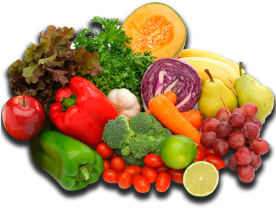 Frescas Frutas Y Verduras - Fruits And Vegetables Large (401x389), Png Download