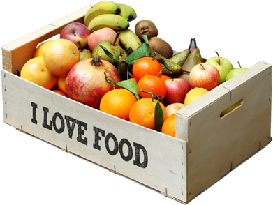 Caja De Fruta 100% Ecológica - Caja De Fruta Png (493x347), Png Download