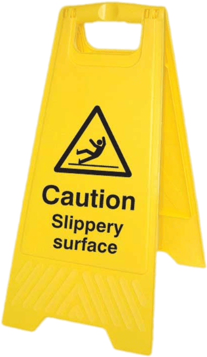 Caution Slippery Surface Board - Health And Safety Floor Sign (600x750), Png Download