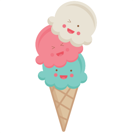 Happy Ice Cream Cone Svg Scrapbook Cut File Cute Clipart - Cute Ice Cream Clip Art (432x432), Png Download