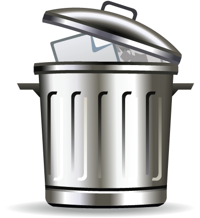 Garbage Can Png Download - Trash Can Emoji Png (416x450), Png Download