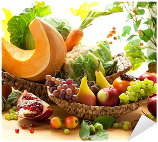 Free Frutas Y Verduras Png - Colorful Various Vegetables And Fruit Wall Art Painting (400x400), Png Download