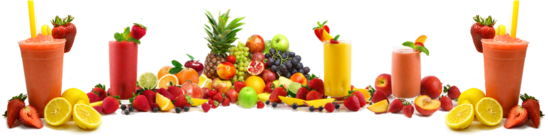 Fruit Salad With Ice Cream Png Image - Fruits And Juice Png (1100x280), Png Download
