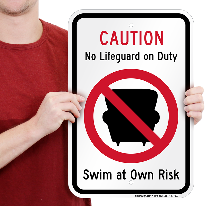 No Life Guard On Duty Sign - Reserved Parking General Manager (800x800), Png Download