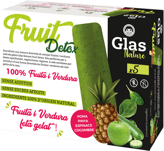 Detox Frutas Y Verduras Naturales - Gelats Glas (600x800), Png Download