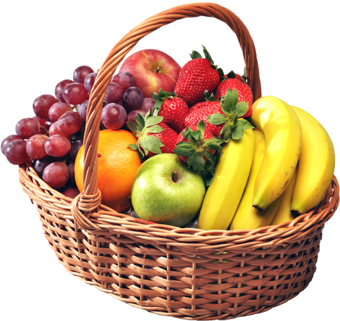 Frutas En Un Cesto (500x467), Png Download