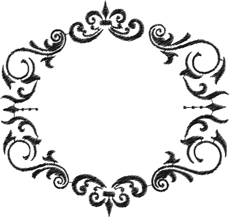 Matriz De Bordado Moldura - Circle (800x800), Png Download