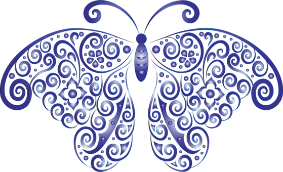 Butterfly Visual Arts Drawing Silhouette - Transparent Background Butterfly Design Png (559x340), Png Download