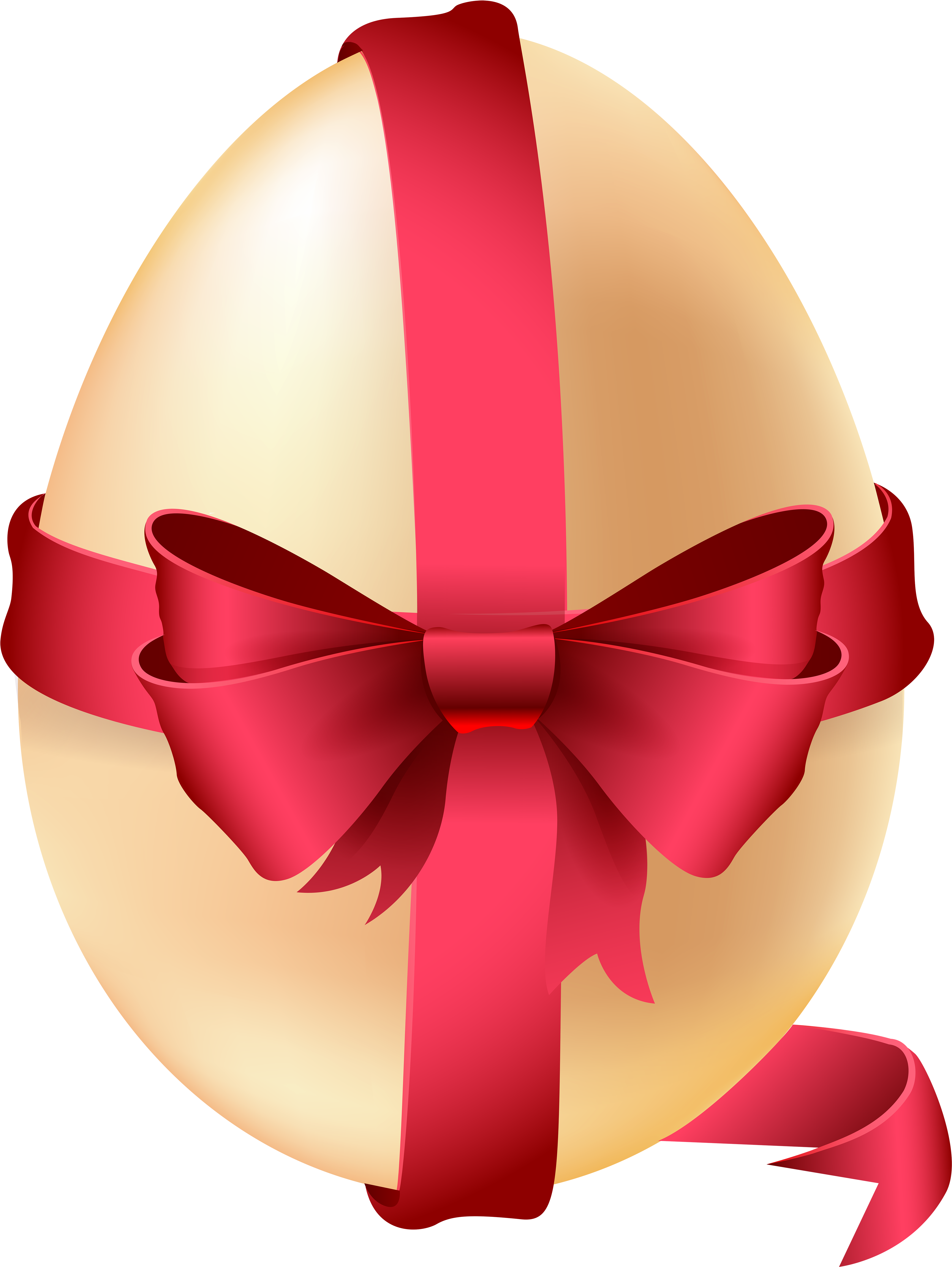Easter Egg With Ribbon (4470x6000), Png Download