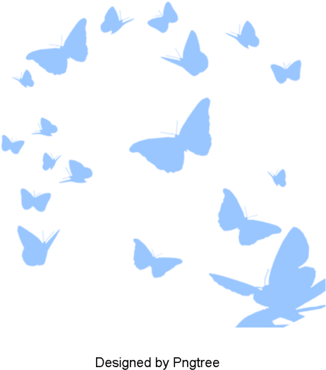 Simple Butterfly Silhouette Design, Cartoon, Hand Painted, - Бабочка На Прозрачном Фоне (640x640), Png Download