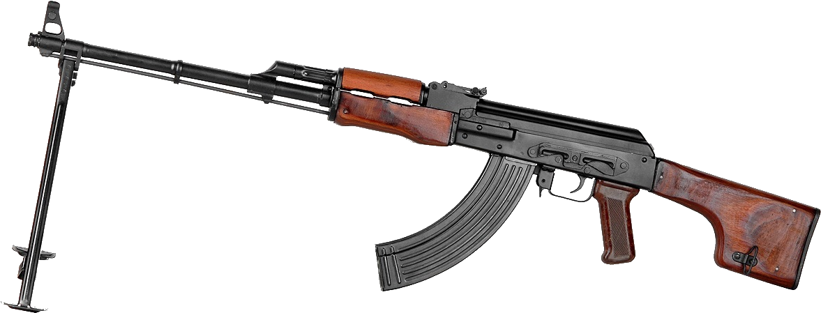 62mm Light Machine Gun Rpk - Ppk Machine Gun (1200x477), Png Download