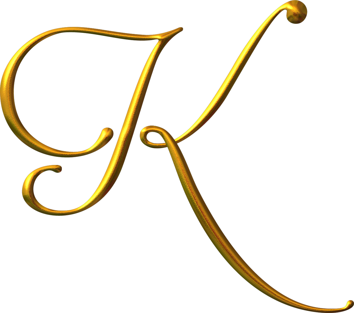 Letra K Dorada (1133x1002), Png Download