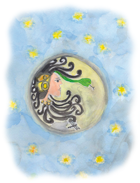 Diosa Luna Xcaret01 - Regalo De La Diosa Luna (450x600), Png Download