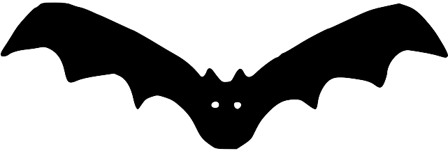 Bat, Outline, Cartoon, Flying, Night, Dark, Vampire - Bat Clip Art (640x320), Png Download