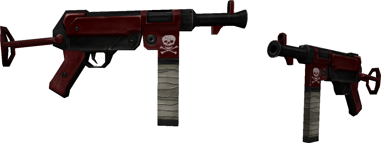 Stylish Sub-machine Gun - Portable Network Graphics (1738x674), Png Download