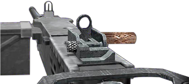 50cal M2 Browning Machine Gun Finest Hour - Browning M2 Call Of Duty (619x293), Png Download