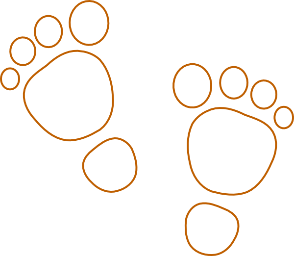 Footprints Svg Clip Arts 600 X 522 Px (600x522), Png Download